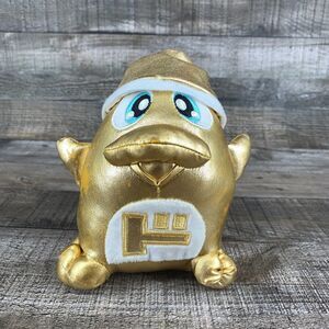Don Quijote Gold Penguin Plush Toy With Santa Hat